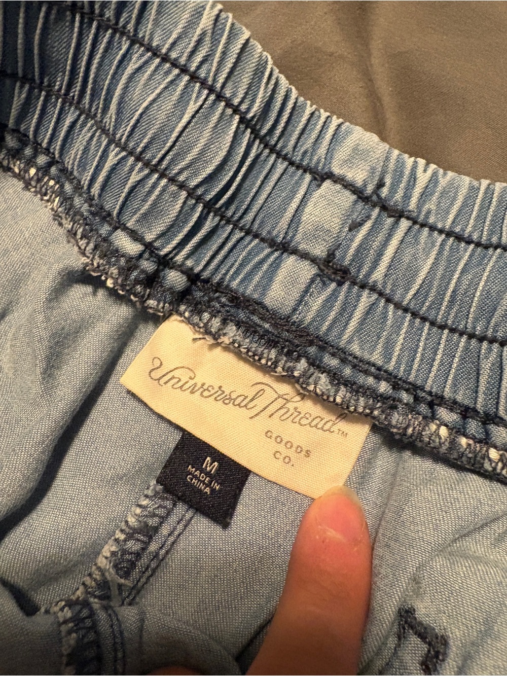 Universal Thread Light Blue Drawstring Denim Shorts - Picture 2 of 5